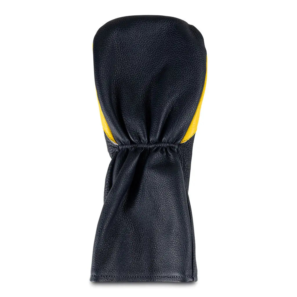 YELLOW LEATHER DRIP DRIVER HEADCOVER
