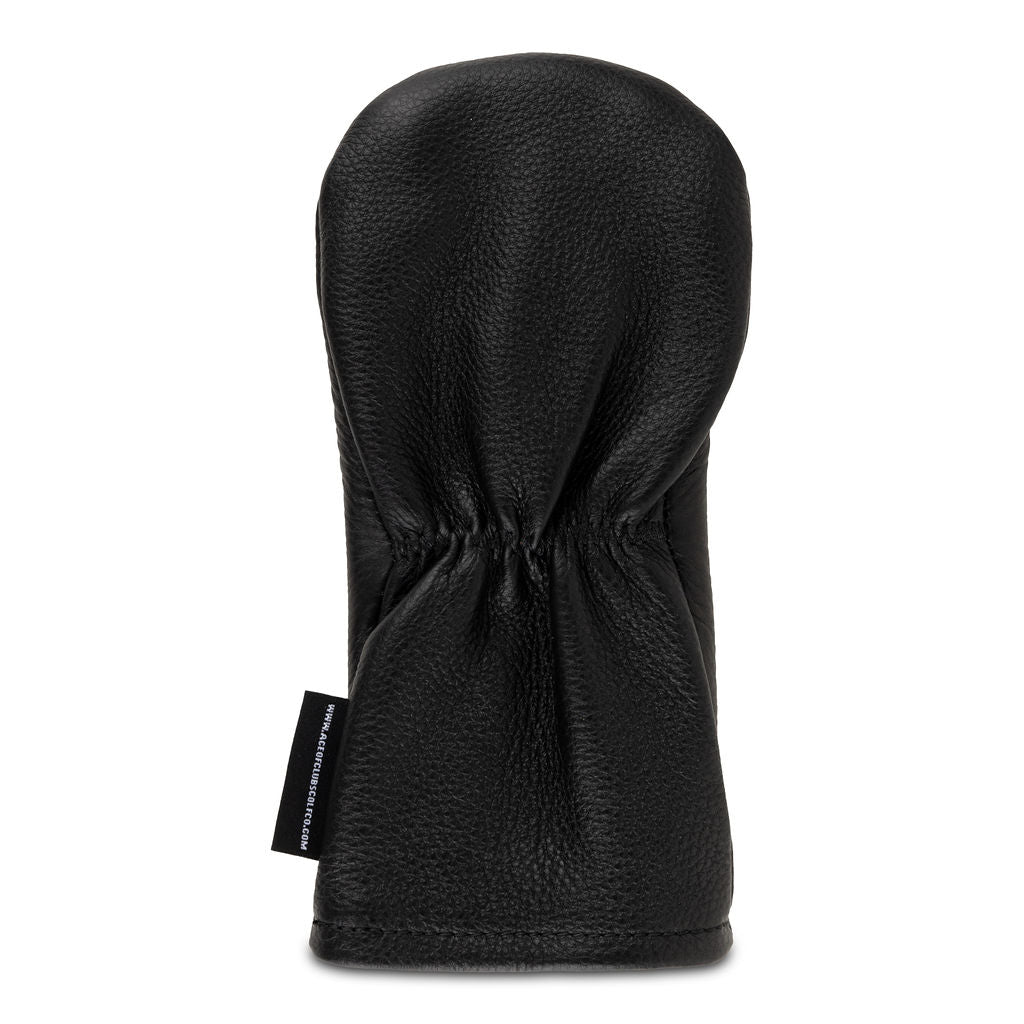 BLACK LEATHER HYBRID HEADCOVER - Premium Hybrid Headcover from Ace of Clubs Golf Co. - Just $69.00! Shop now at Ace of Clubs Golf Company
