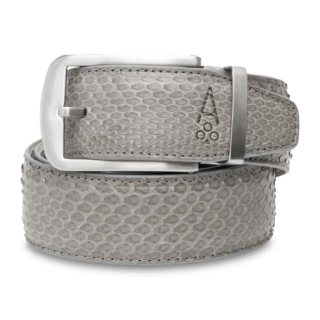 GRAY PYTHON - Premium Genuine Python Belt from Ace of Clubs Golf Co. - Just $199.00! Shop now at Ace of Clubs Golf Company
