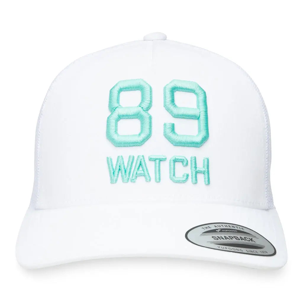 WHITE 89 - WATCH GOLF HAT - Premium GOLF HAT from Ace of Clubs Golf Co. - Just $29.00! Shop now at Ace of Clubs Golf Company