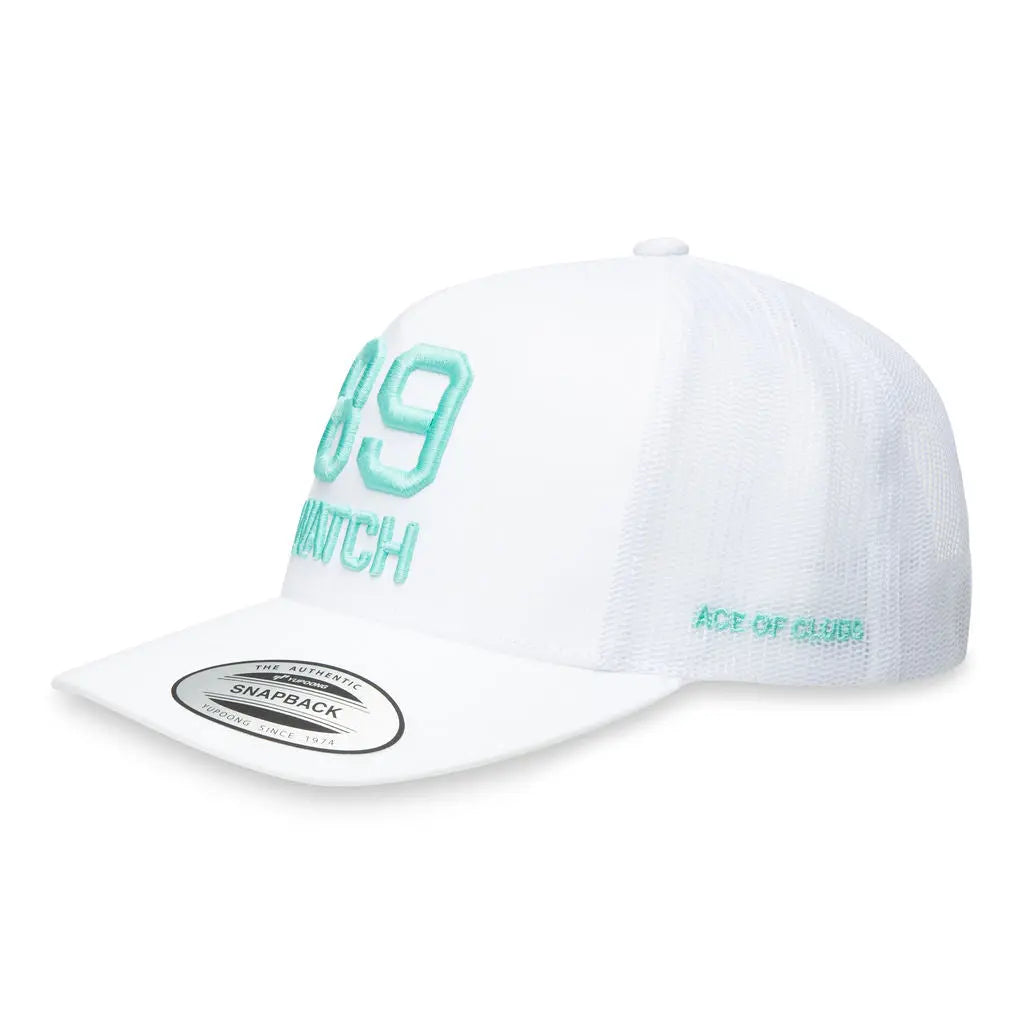 WHITE 89 - WATCH GOLF HAT - Premium GOLF HAT from Ace of Clubs Golf Co. - Just $29.00! Shop now at Ace of Clubs Golf Company