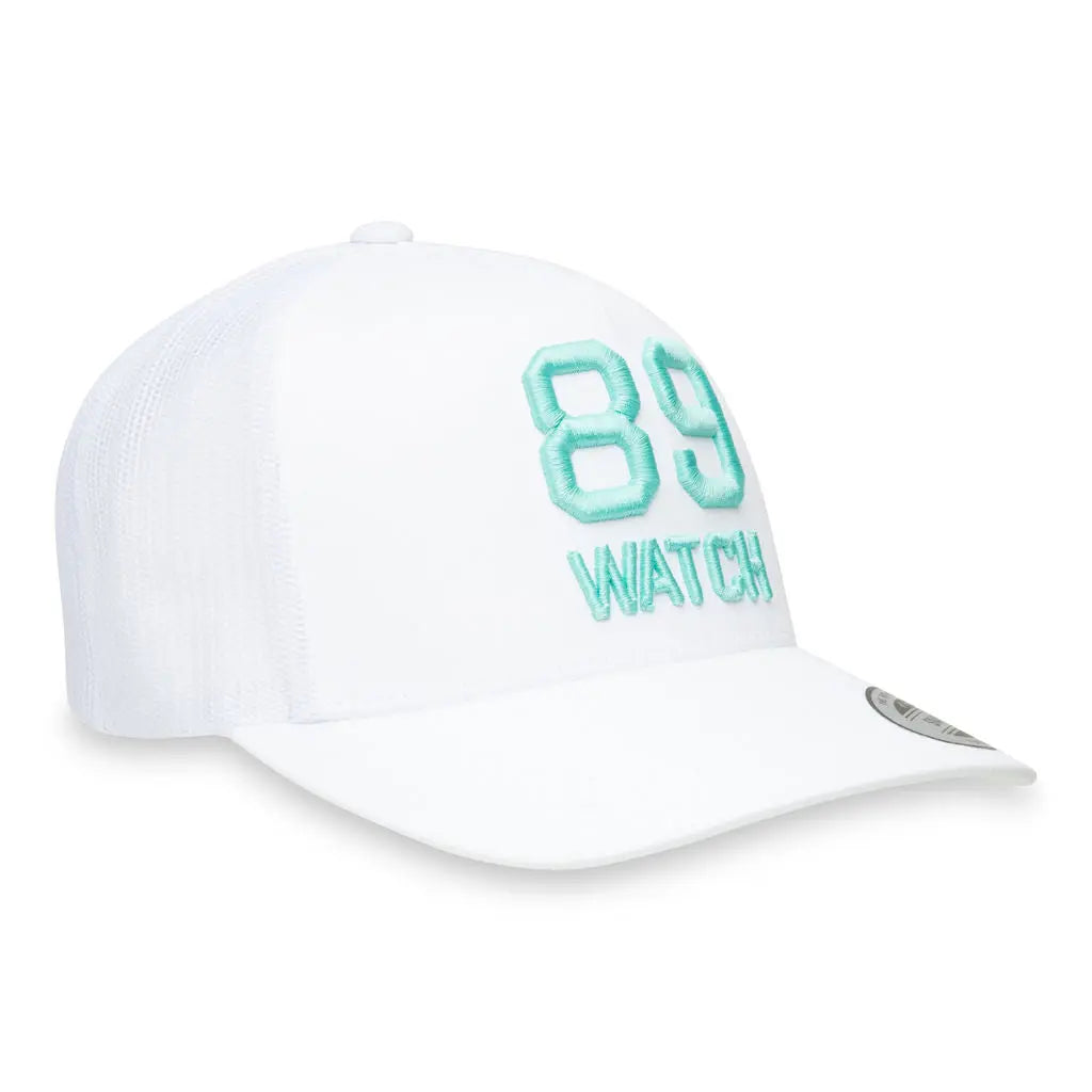 WHITE 89 - WATCH GOLF HAT - Premium GOLF HAT from Ace of Clubs Golf Co. - Just $29.00! Shop now at Ace of Clubs Golf Company