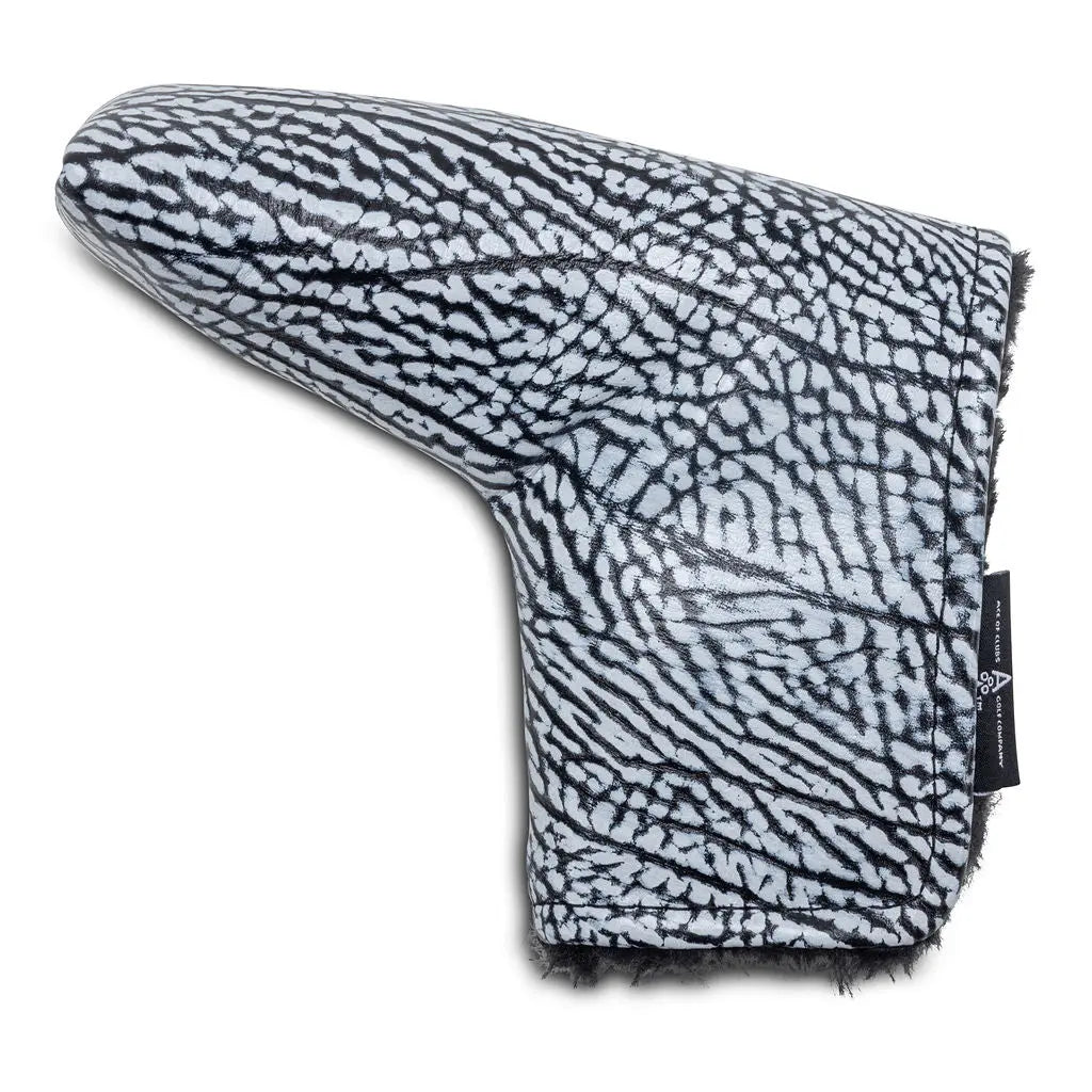 WHITE & BLACK ELEPHANT PUTTER HEADCOVER