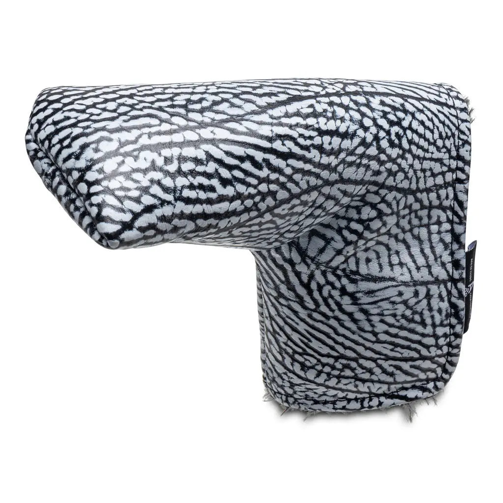 WHITE & BLACK ELEPHANT PUTTER HEADCOVER