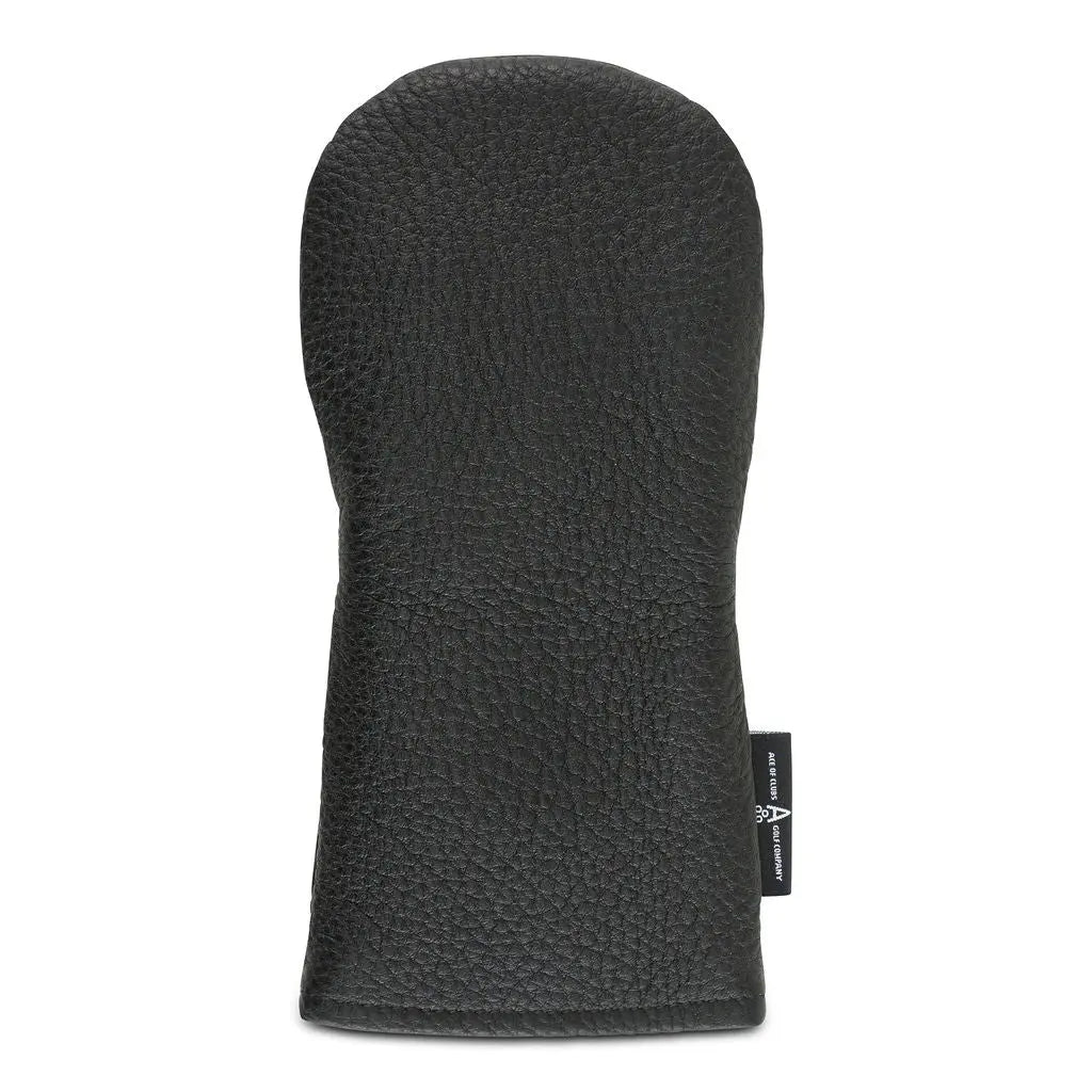 BLACK LEATHER HYBRID HEADCOVER - Premium Hybrid Headcover from Ace of Clubs Golf Co. - Just $59.00! Shop now at Ace of Clubs Golf Company