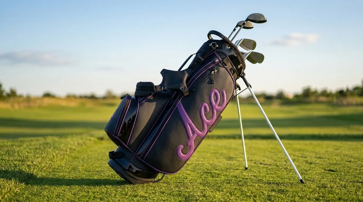 Womens golf bags feature a premium stand bag designed for stylish walking rounds.
