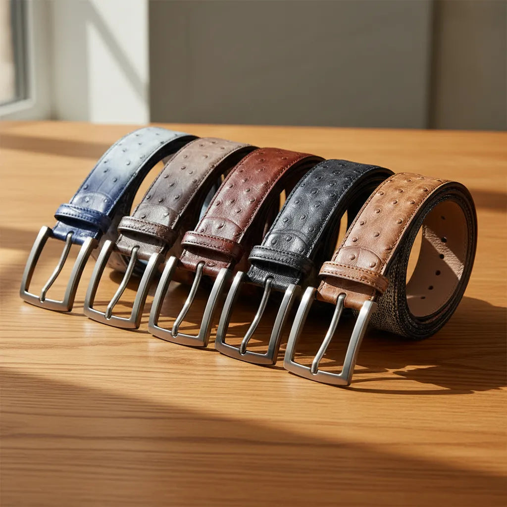 Ostrich golf belt for sale premium lineup of genuine quill-textured leather golf belts in multiple finishes