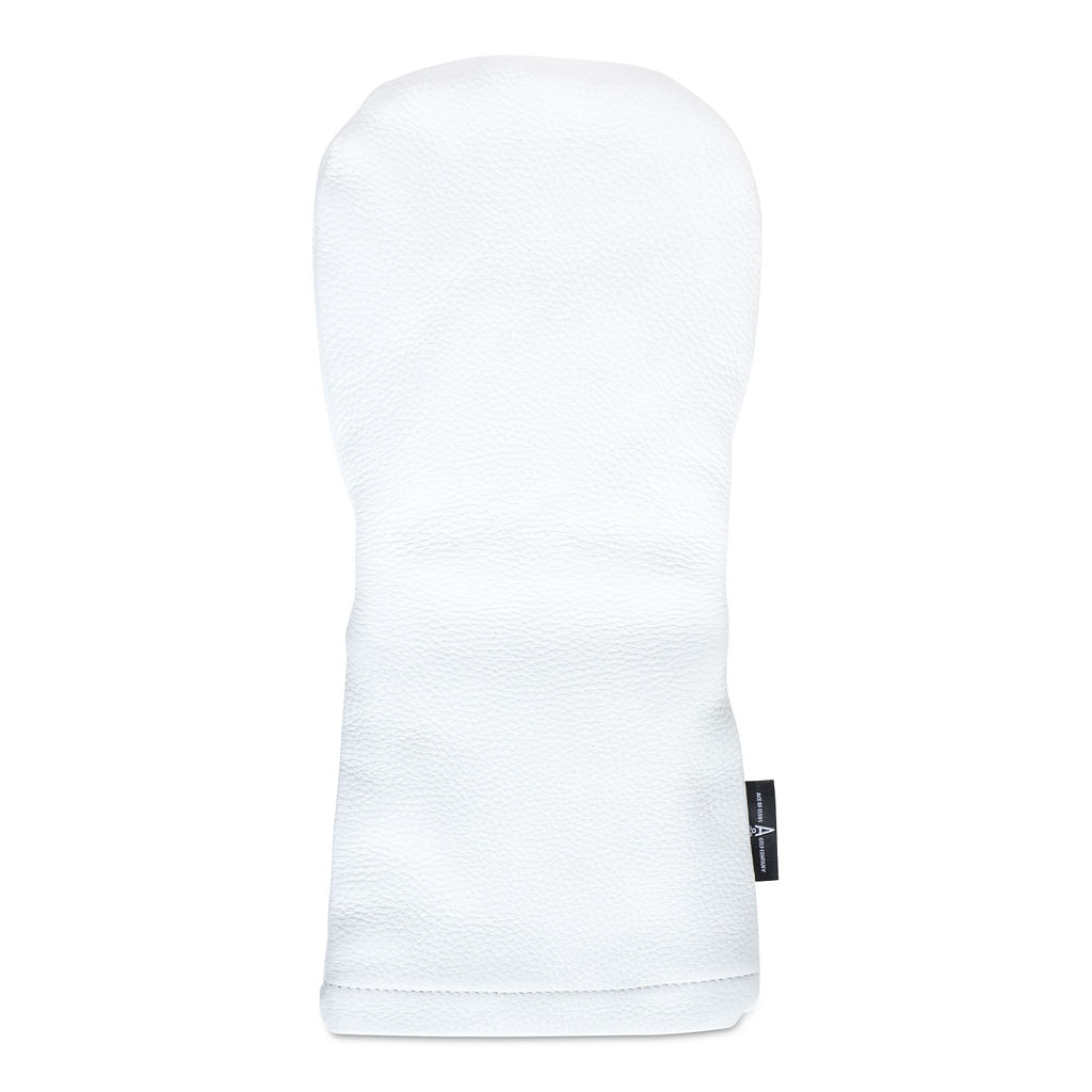 WHITE LEATHER DRIVER HEADCOVER
