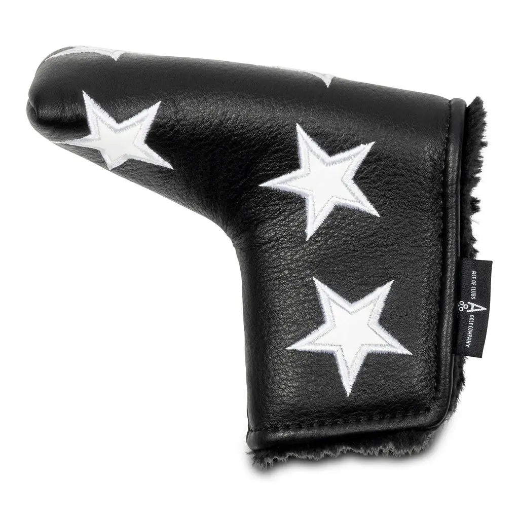 BLACK DANCING STARS PUTTER HEADCOVER Ace of Clubs Golf Co.