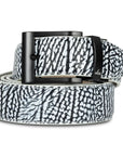 WHITE & BLACK EMBOSSED ELEPHANT BELT Ace of Clubs Golf Co.