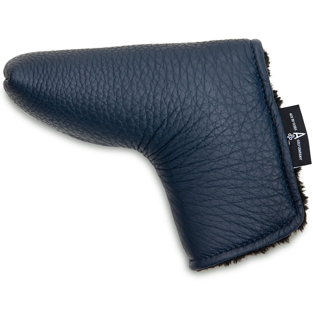 NAVY GENUINE LEATHER CUSTOM GOLF PUTTER HEADCOVER | HANDMADE IN USA ...