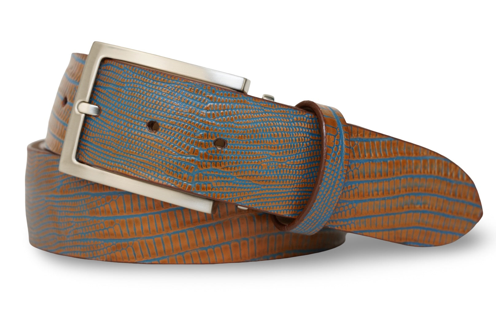 Black& Tan Alligator Genuine Calfskin Leather Golf Belt | Ace of