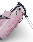 PINK GINGHAM WOOL STAND BAG