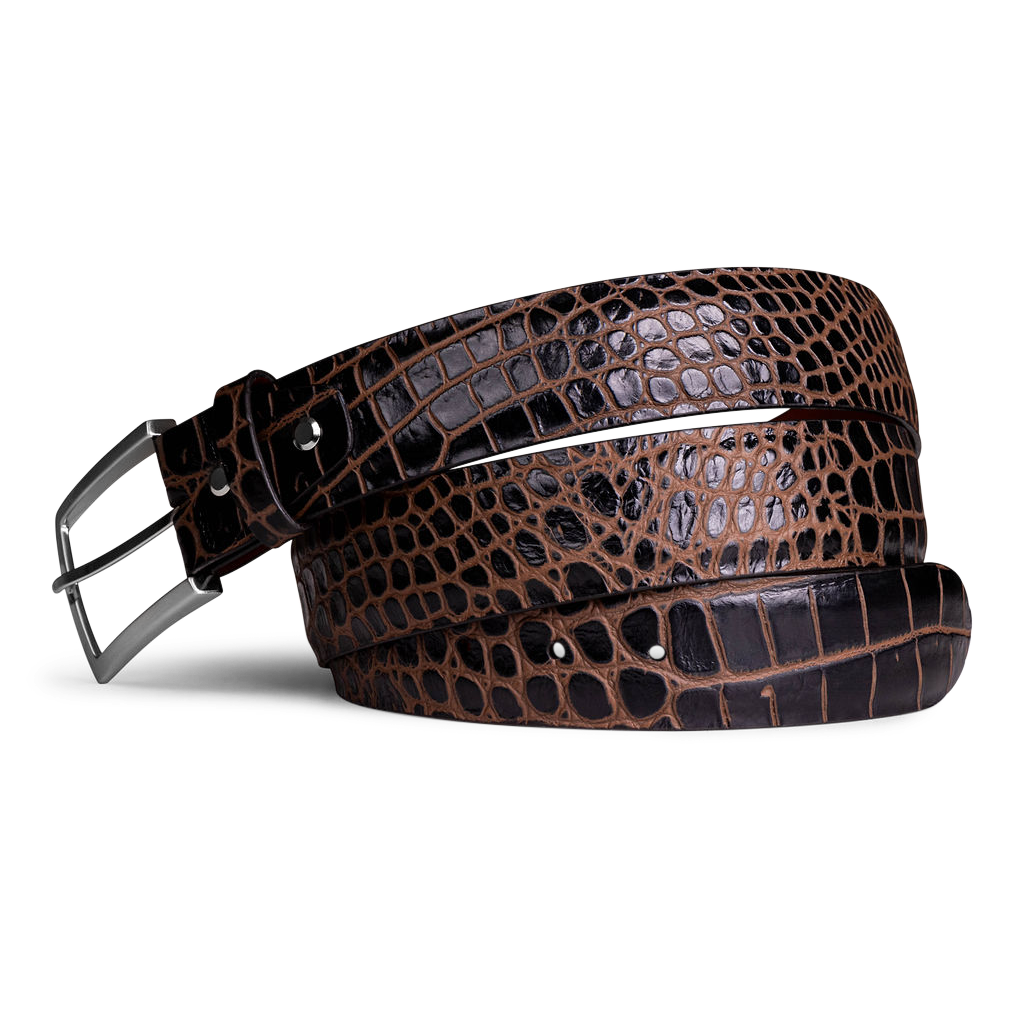 ESPRESSO ALLIGATOR BELT