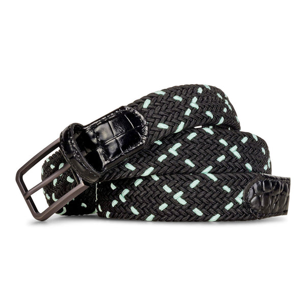 Tiffany & Black Comfort Stretch Woven Knit Golf Belt | Ace of
