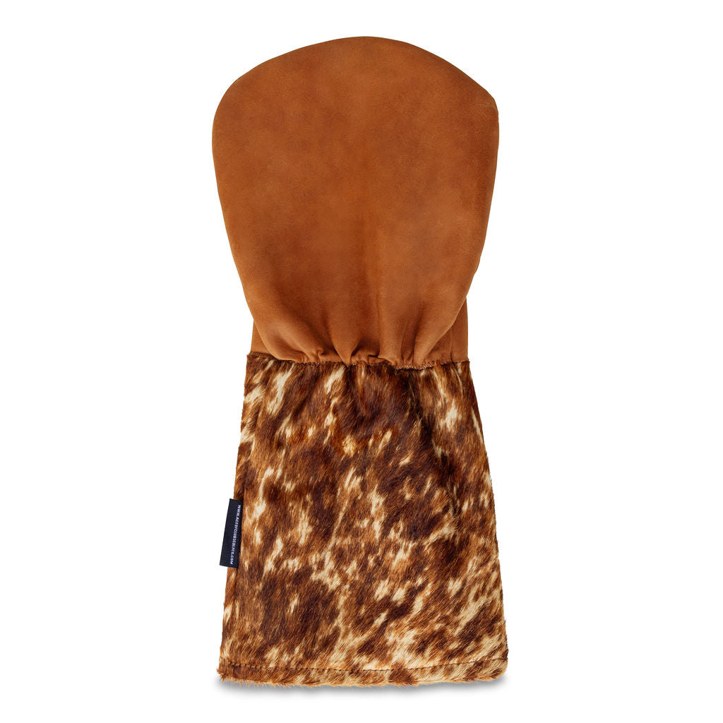 HAIRY COWHIDE LEATHER DRIVER HEADCOVER