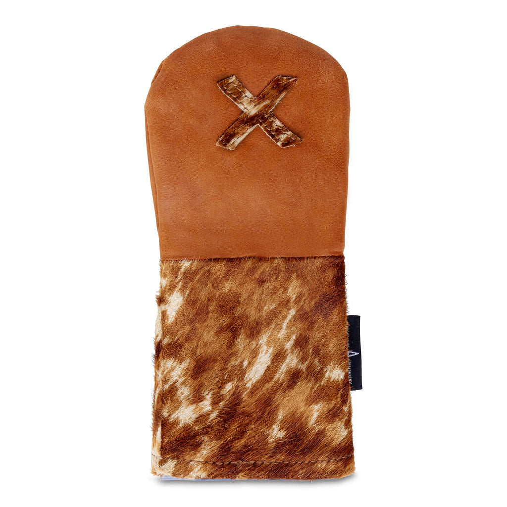 HAIRY COWHIDE LEATHER HYBRID HEADCOVER