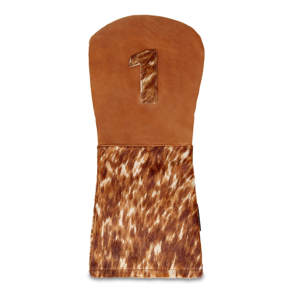 HAIRY COWHIDE LEATHER DRIVER HEADCOVER