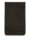 BLACK LEATHER YARDAGE BOOK COVER