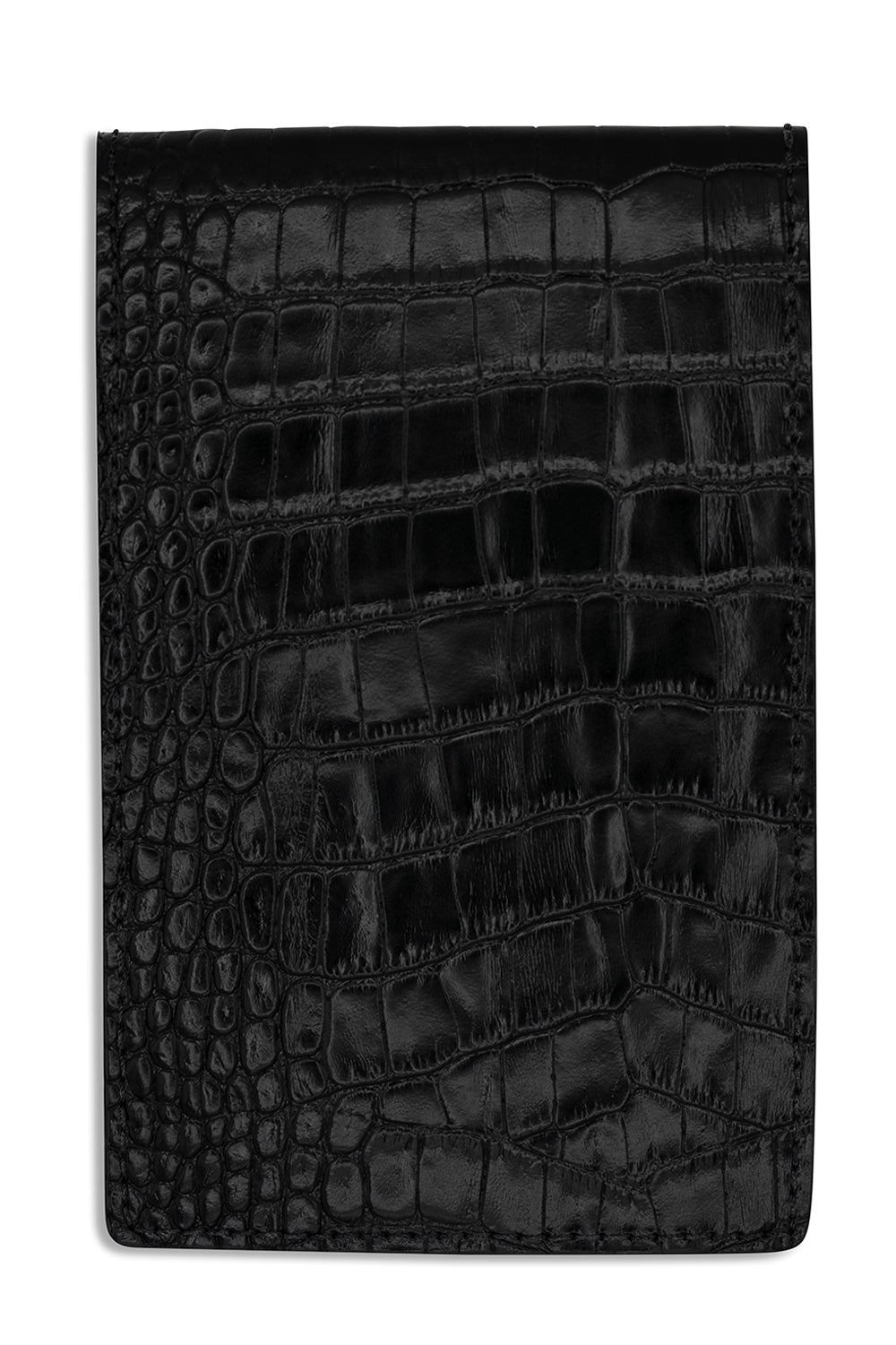 BROWN CAIMAN GENUINE ALLIGATOR LEATHER CASH COVER GOLF WALLET