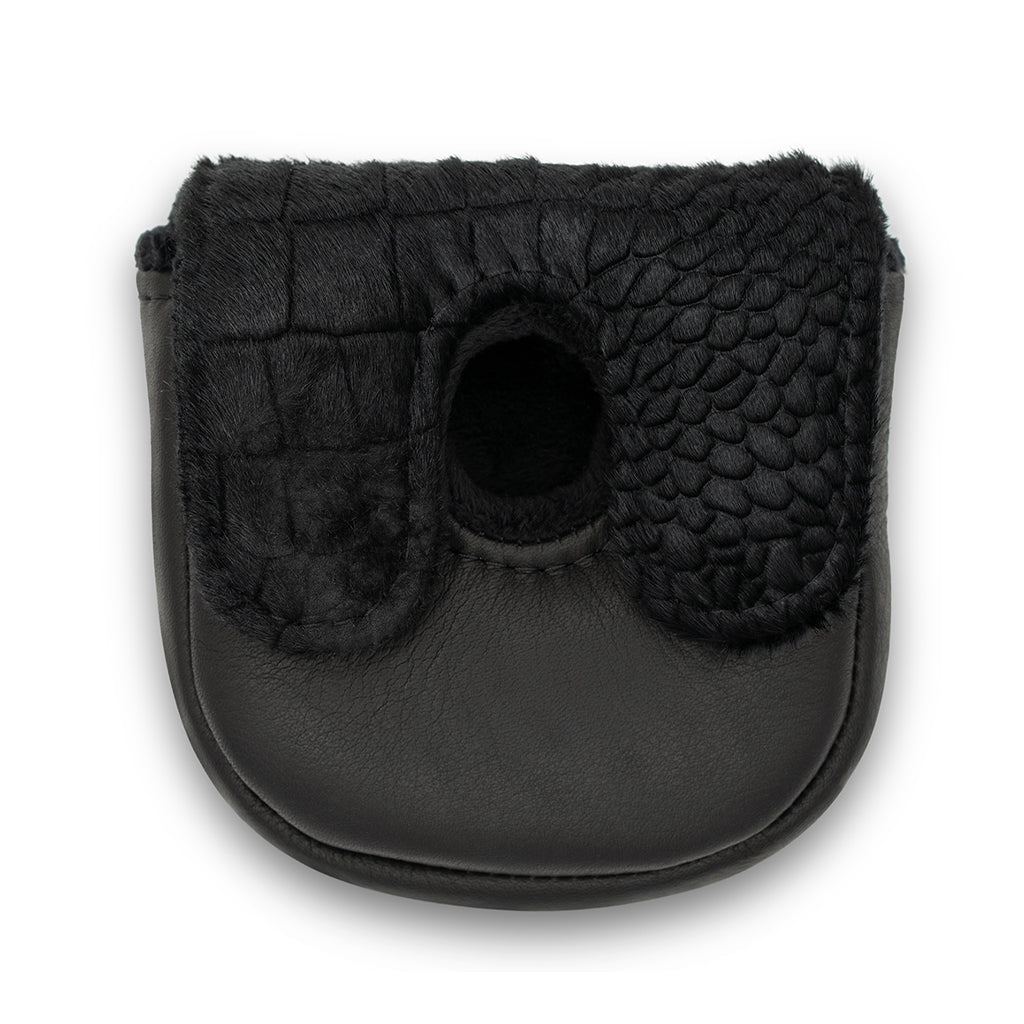 BLACK HAIRY ALLIGATOR XL CENTER-SHAFTED MALLET PUTTER HEADCOVER