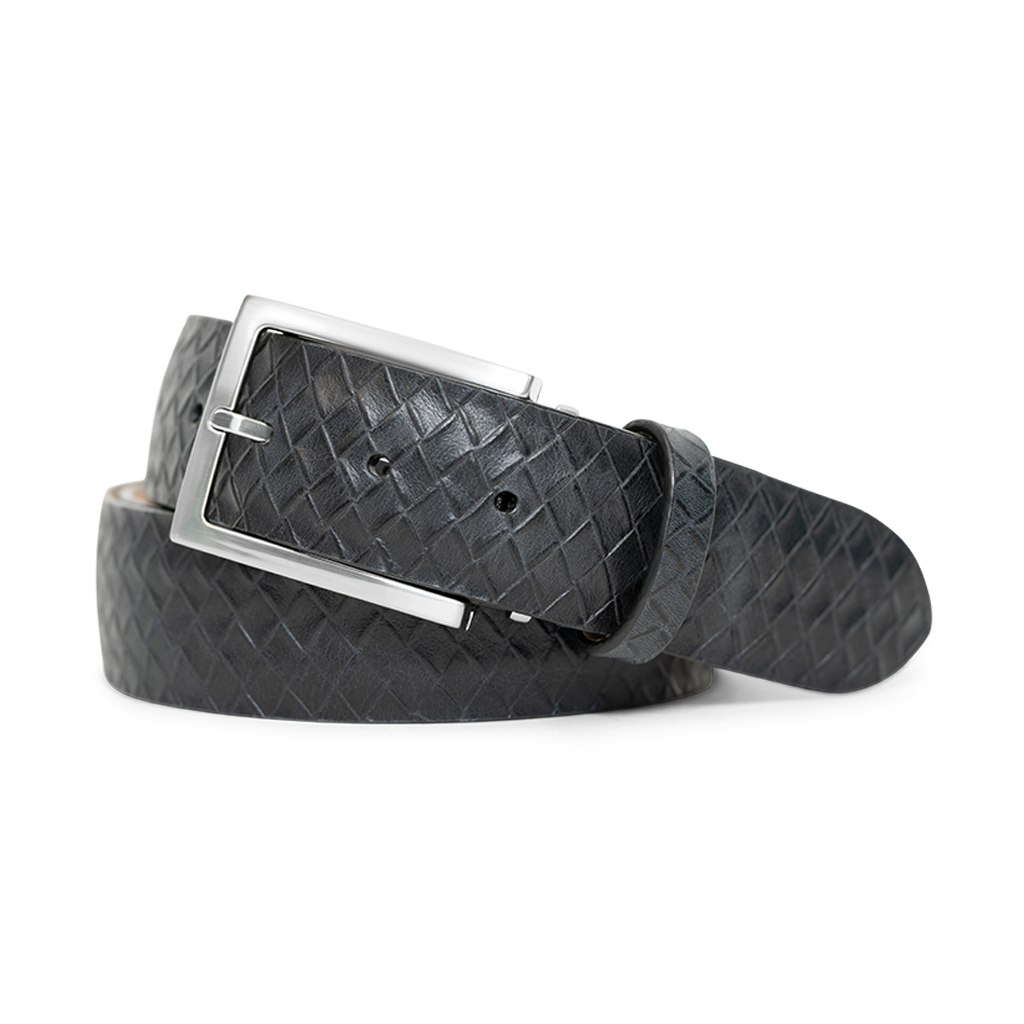 BLACK RUSTIC WEAVE BELT