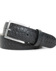 BLACK RUSTIC WEAVE BELT