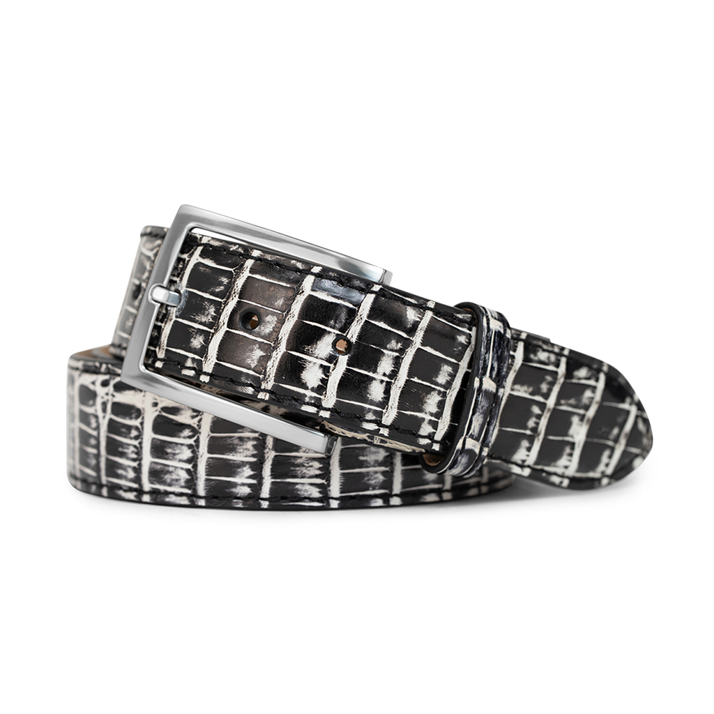BLACK &amp; WHITE CAIMAN CUSTOM BELT