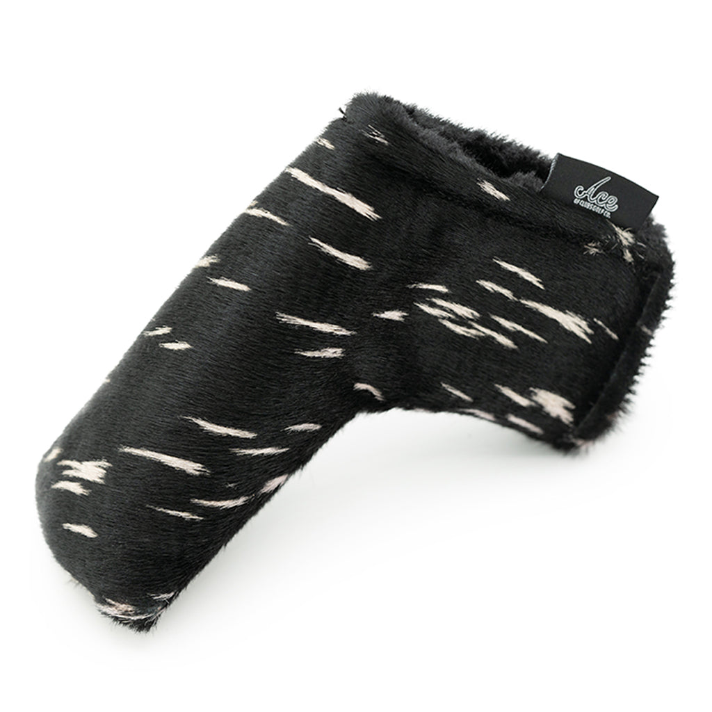 BLACK HAIRY COWHIDE PUTTER COVER