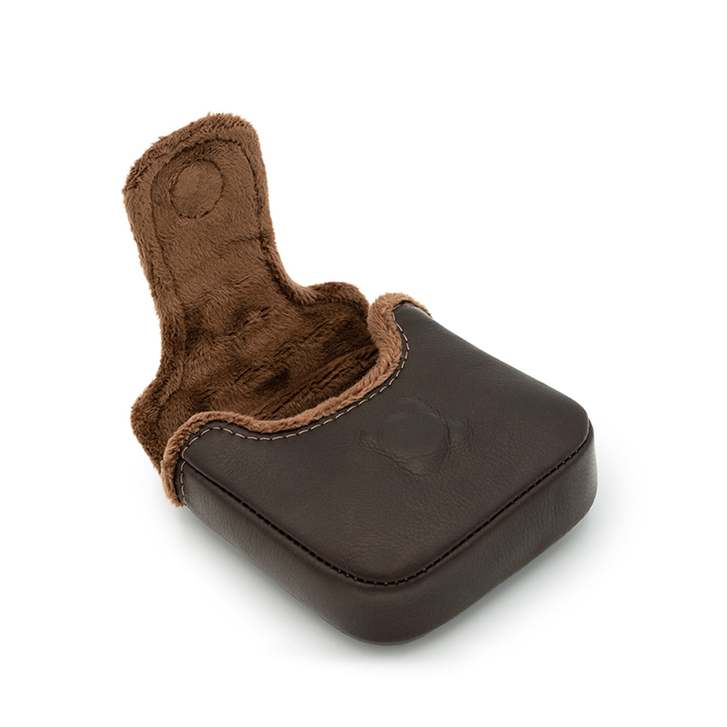 BROWN LEATHER MALLET PUTTER HEADCOVER