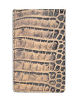 COFFEE BUFFED ALLIGATOR SCORECARD HOLDER