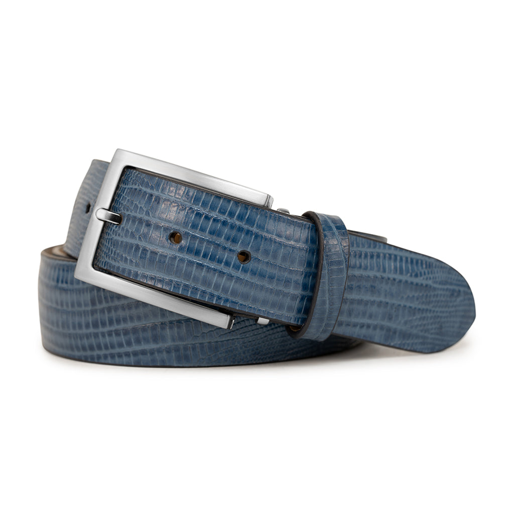 DENIM LIZARD BELT