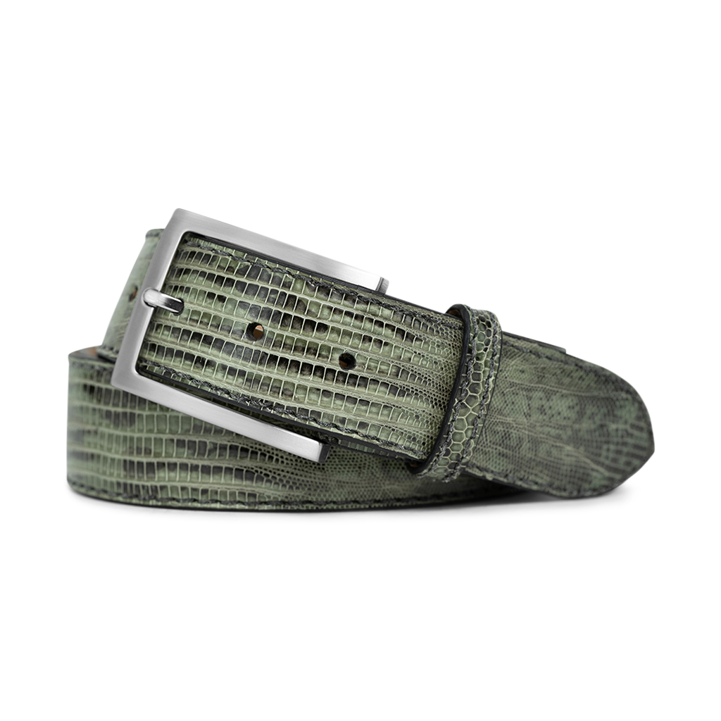 OLIVE &amp; BLACK LIZARD CUTOM BELT