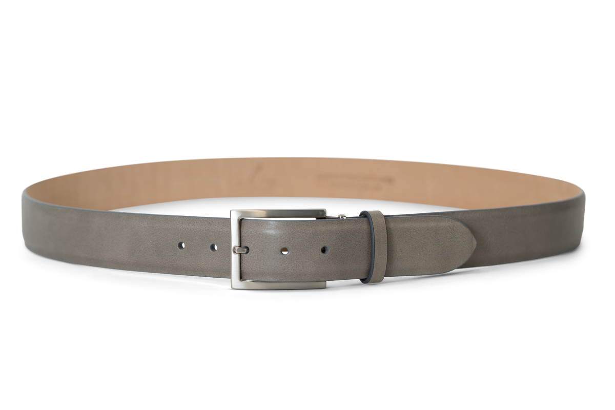 GREY CALFSKIN BELT