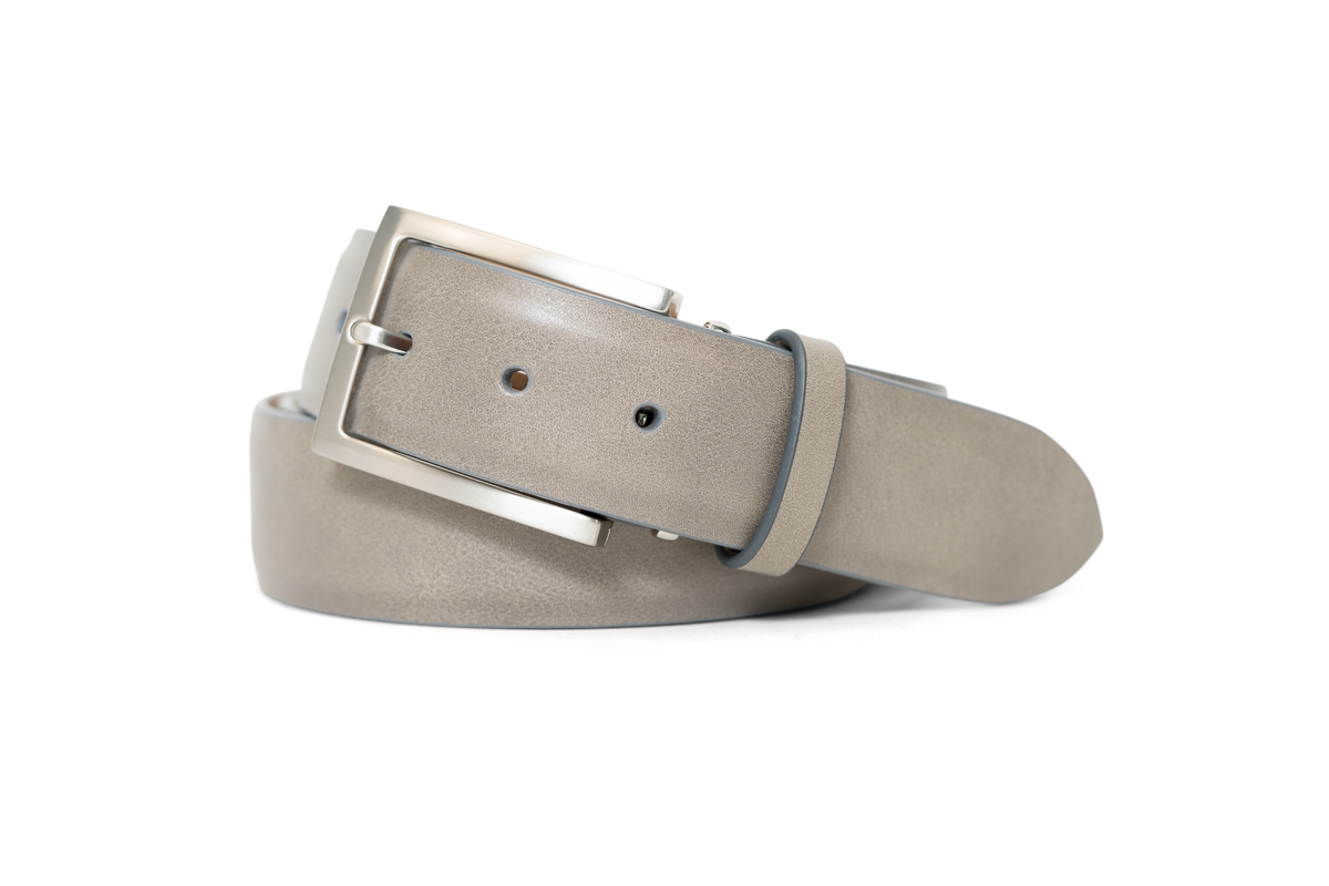 GREY CALFSKIN BELT