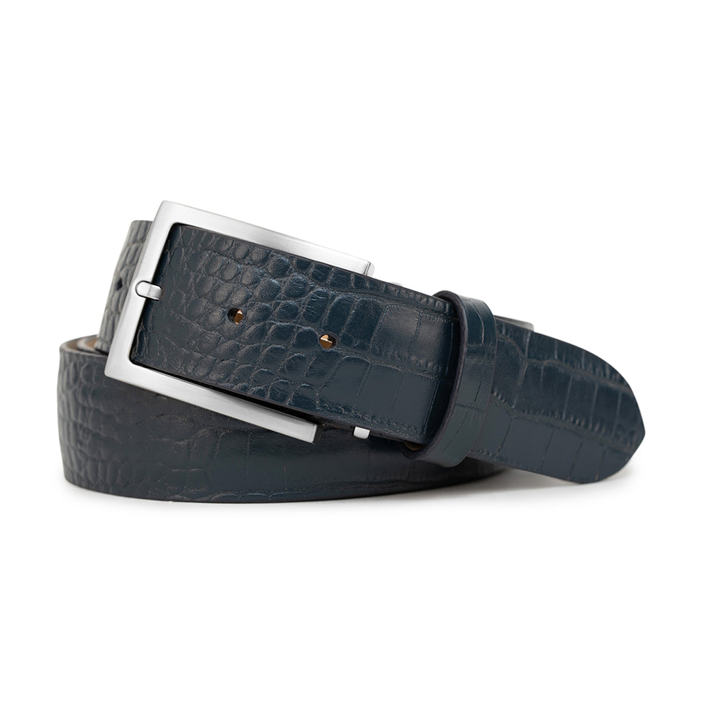 Gray Python Genuine Calfskin Leather Golf Belt | Ace of Clubs