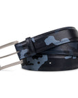 BLUE CAMO LEATHER BELT