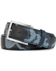 BLUE CAMO LEATHER BELT