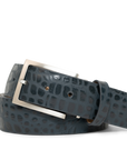 NAVY CROCODILE BELT