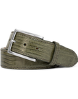 OLIVE LIZARD CUSTOM BELT