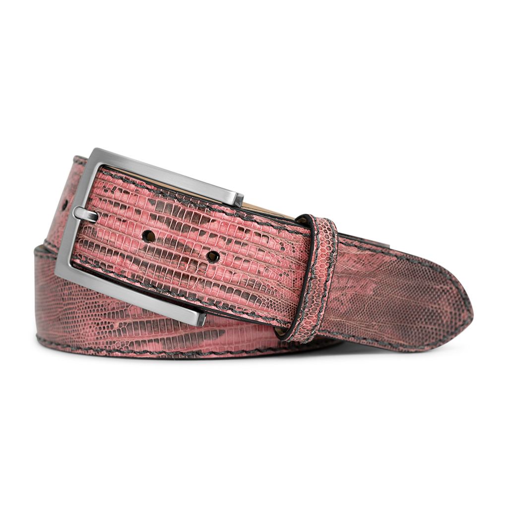 PINK &amp; BLACK LIZARD CUSTOM BELT