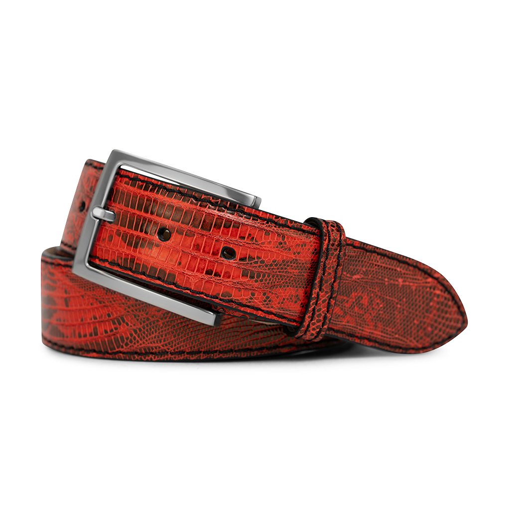 RED &amp; BLACK LIZARD CUSTOM BELT