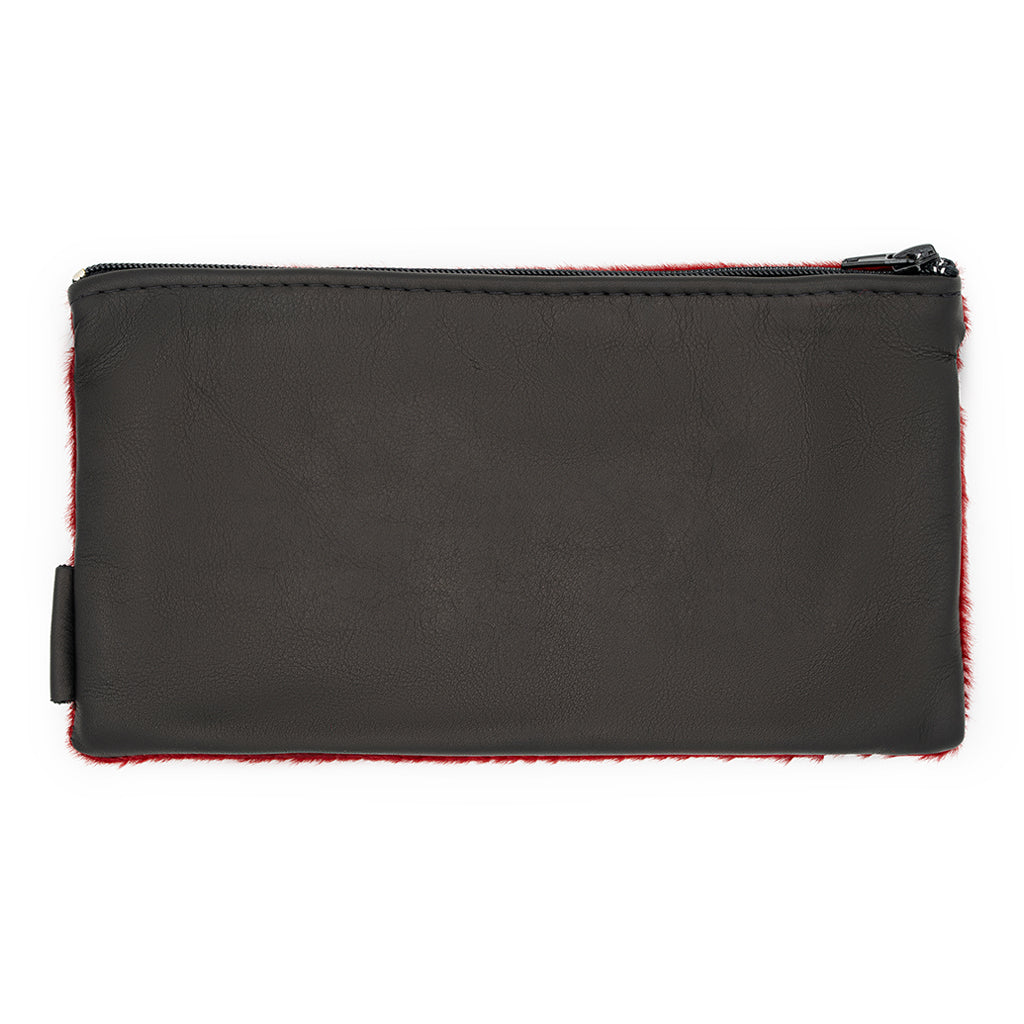 RED HAIRY ALLIGATOR CASH BAG