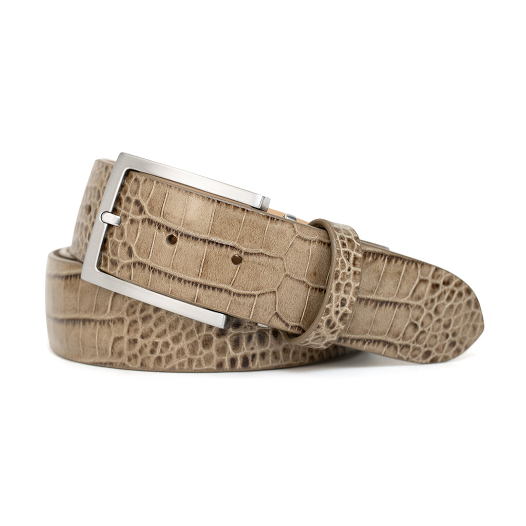 TAN ALLIGATOR BELT