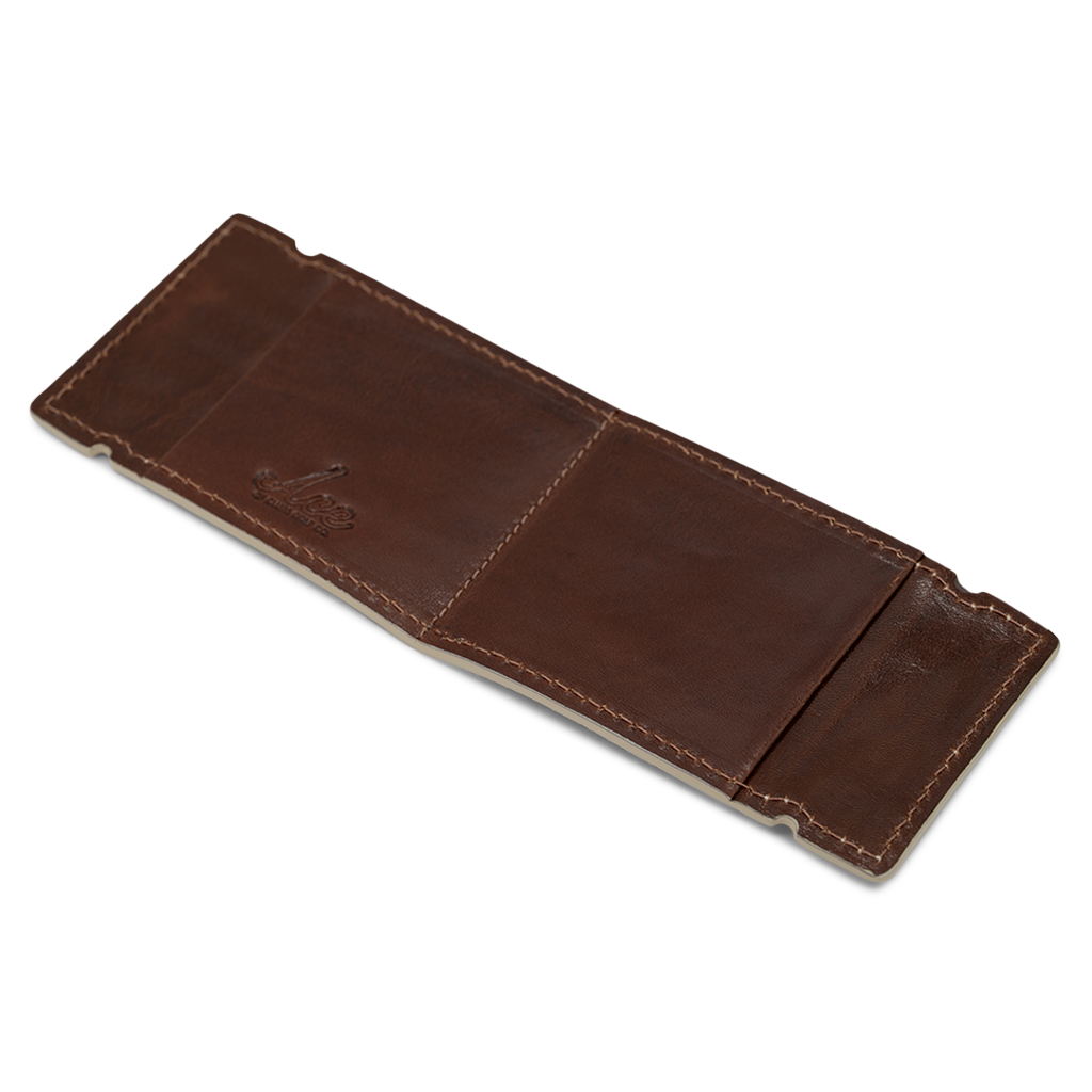 TAN BUFFED ALLIGATOR CASH COVER WALLET