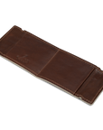 TAN BUFFED ALLIGATOR CASH COVER WALLET