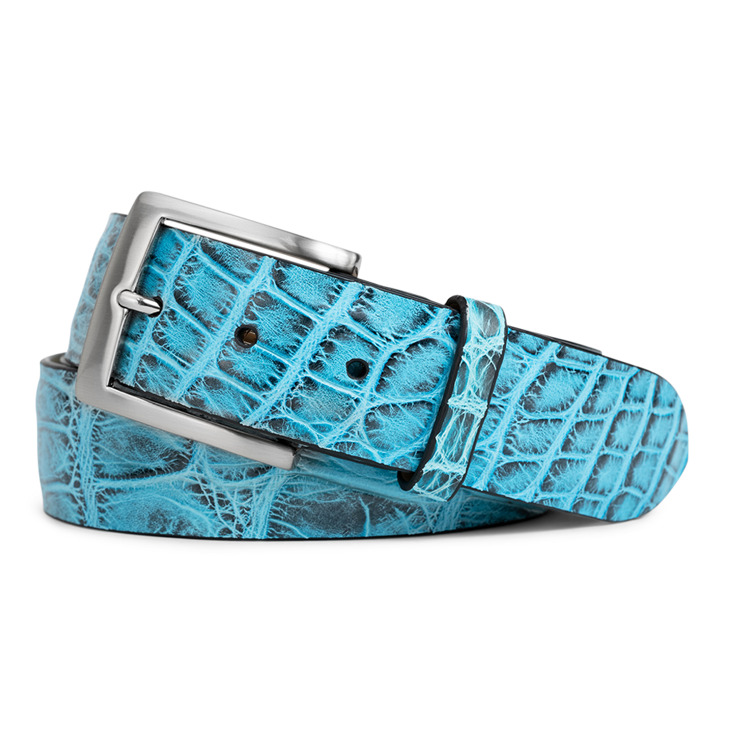 TIFF &amp; BLACK ALLIGATOR CUSTOM BELT