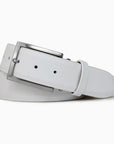WHITE CALFSKIN CUSTOM BELT