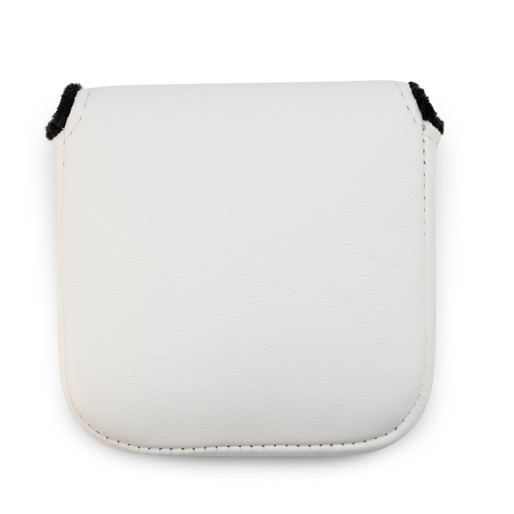 WHITE LEATHER MALLET PUTTER HEADCOVER