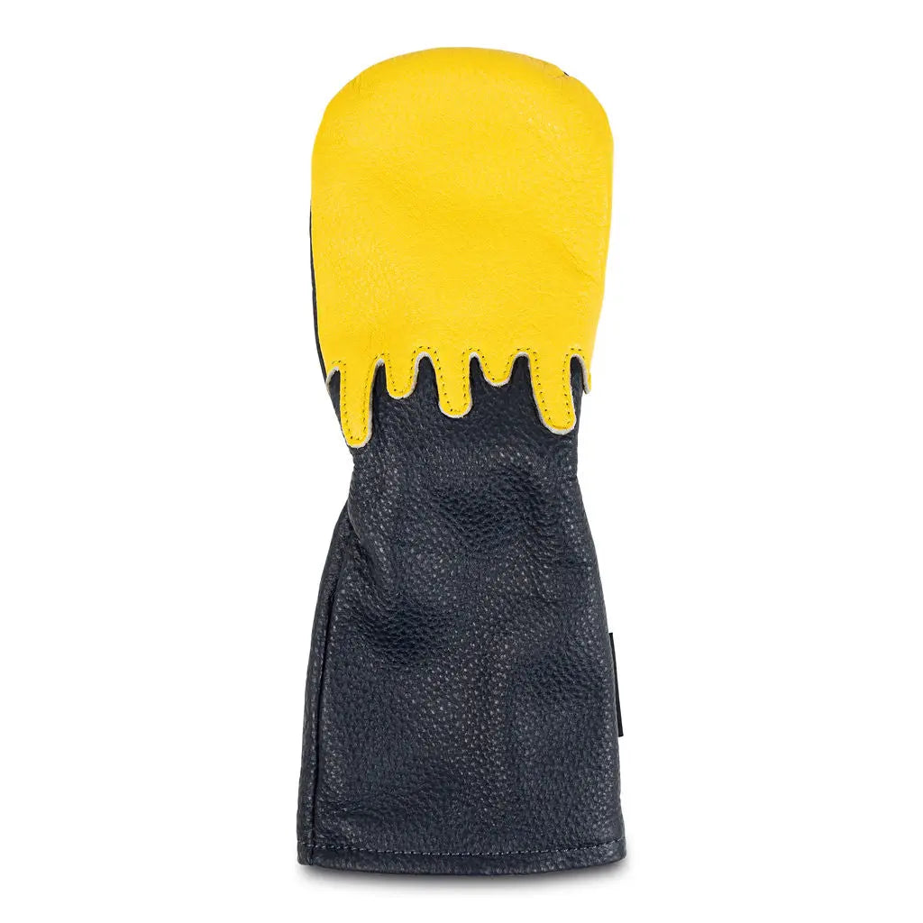 YELLOW LEATHER DRIP FW HEADCOVER